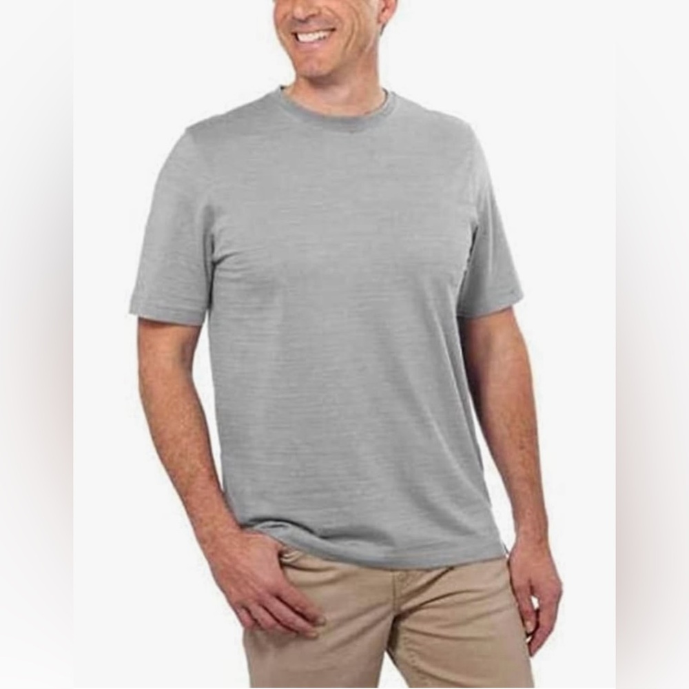 Kirkland Signature Men's 100% Cotton Classic Fit Tee Gray, Size XL